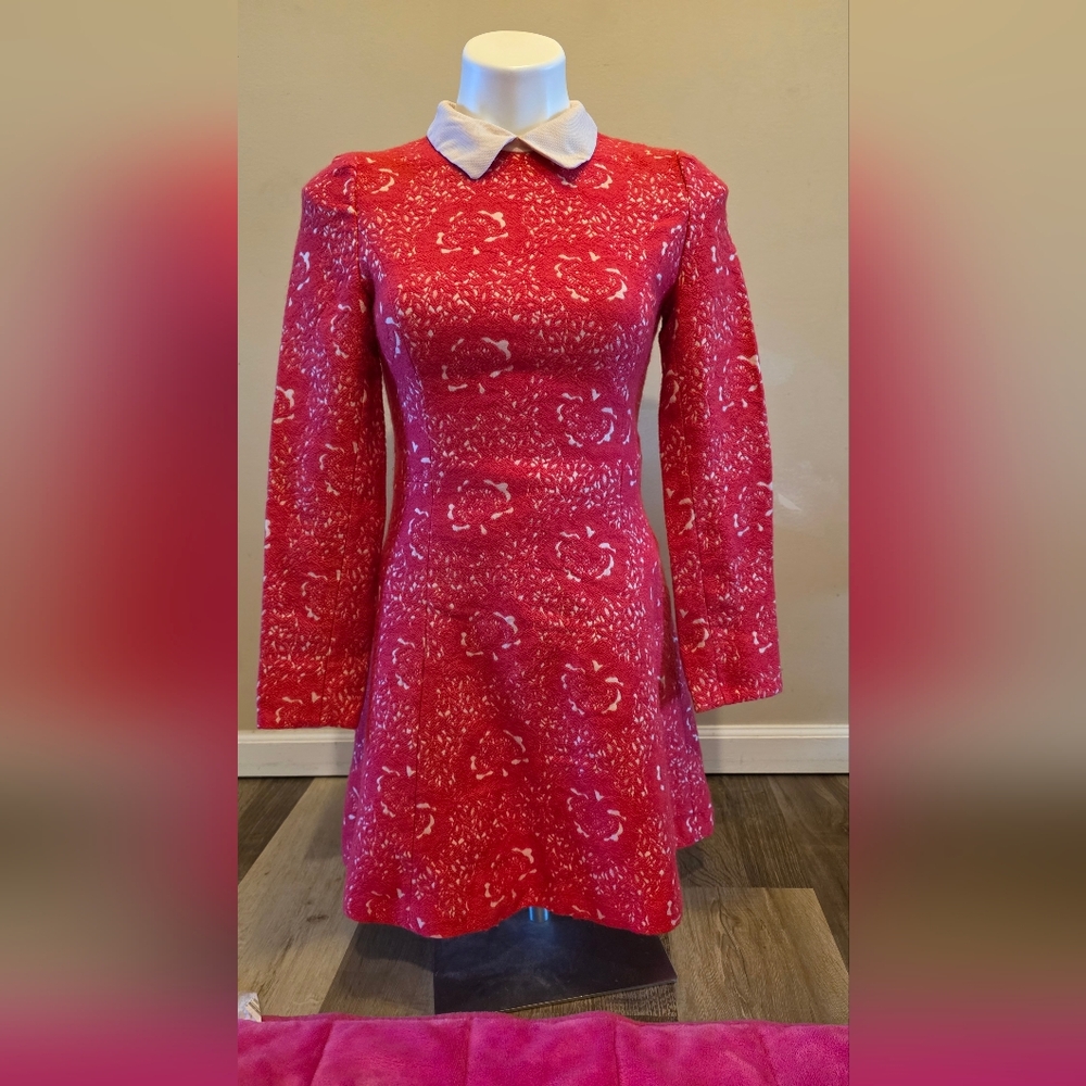 Elegant Pink Patterned Dress